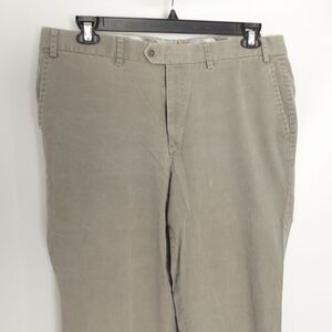 Hiltl Cotton Blend Chino‎ Casual Pants Flat Front Khaki Men's 38x31